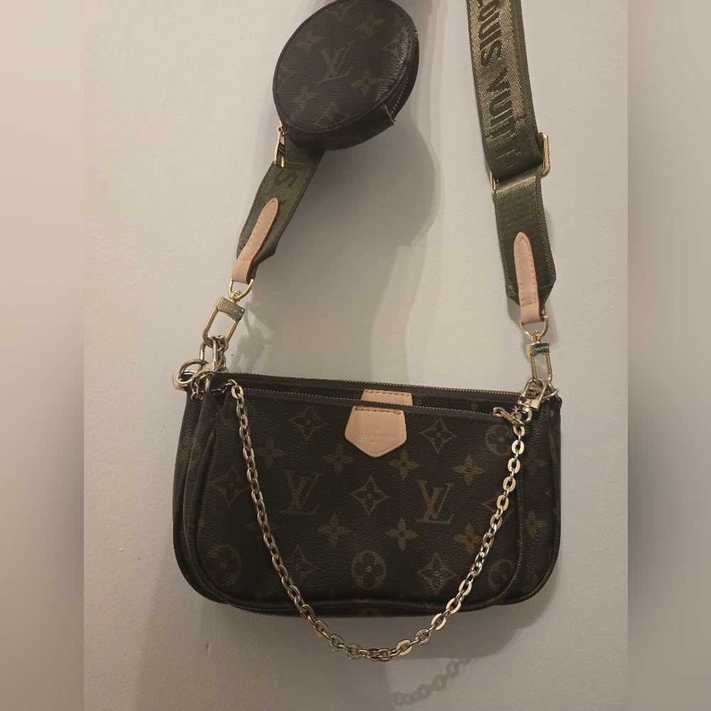 Louis Vuitton Brown and Gold Crossbody Bag